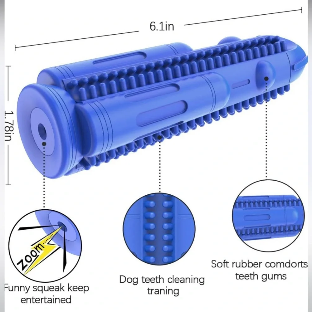 Dog Toothbrush, Puppy Teeth Cleaning Chew Toys Durable NWT